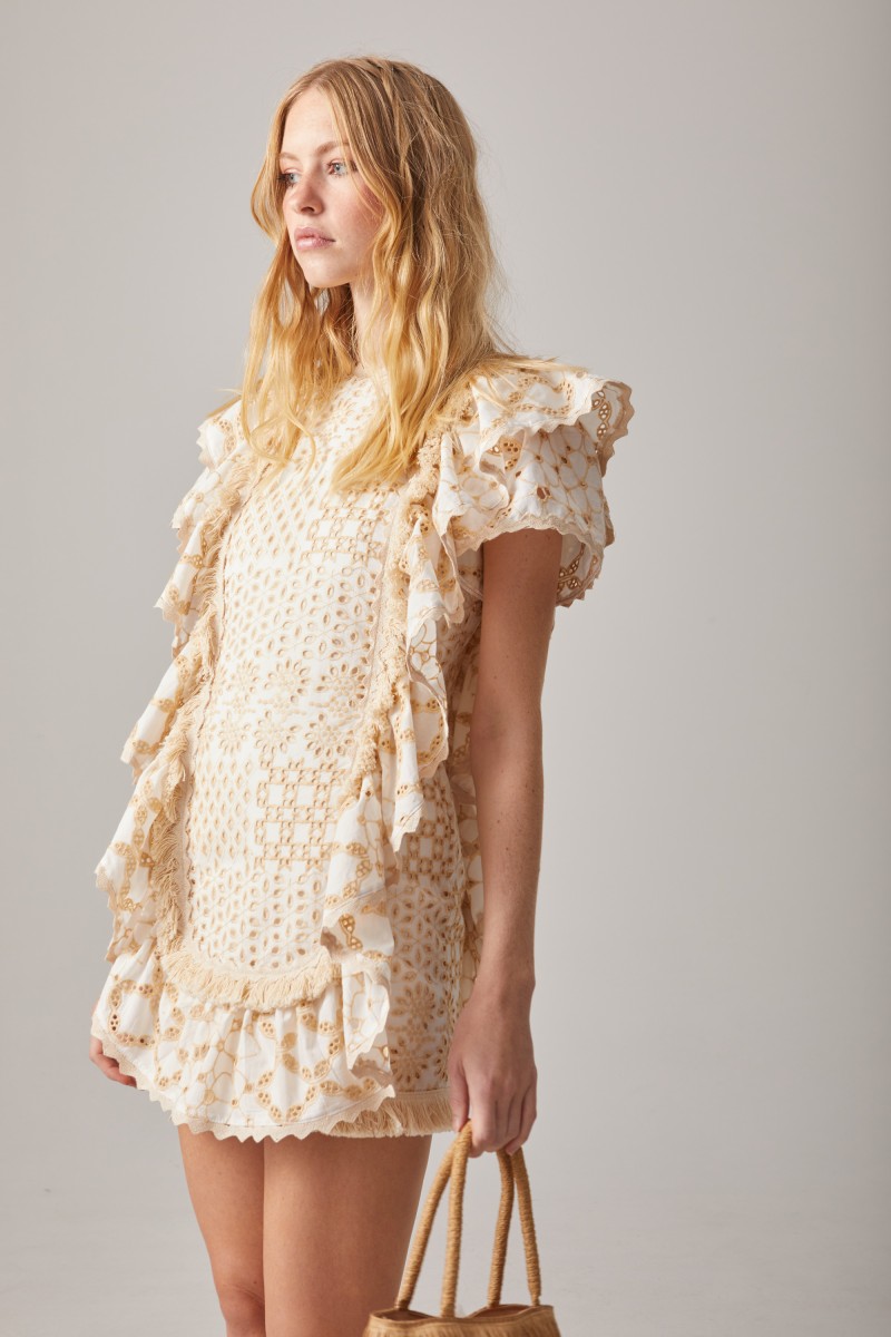 VESTIDO VOILE BORDADO CON...