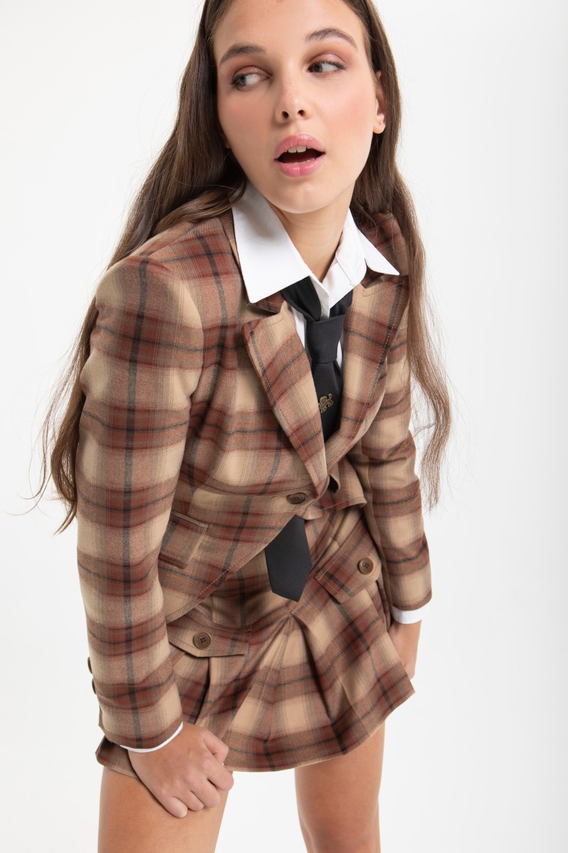 CHAQUETA DE CUADRO PREPPY
