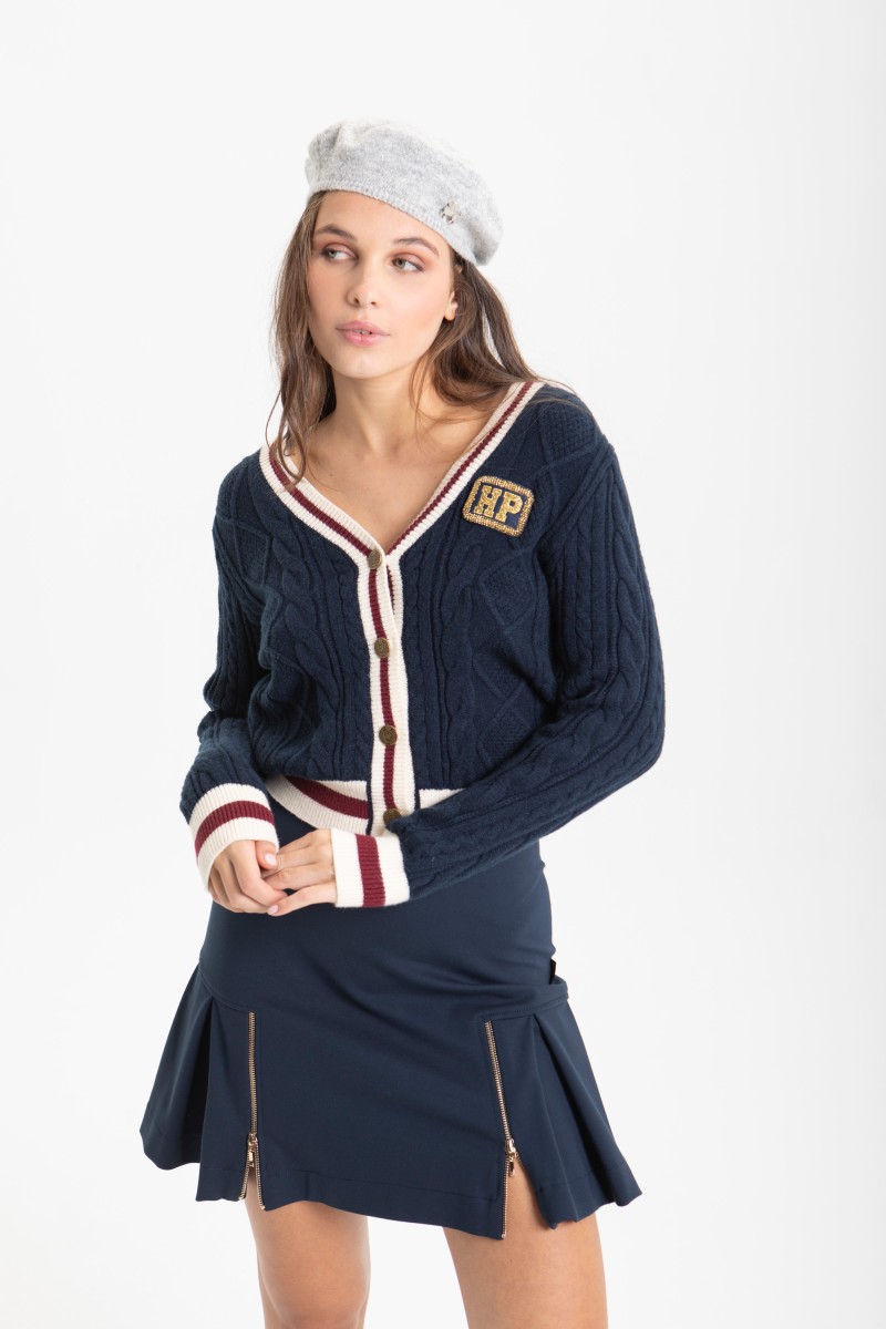 FALDA AZUL CREMALLERAS