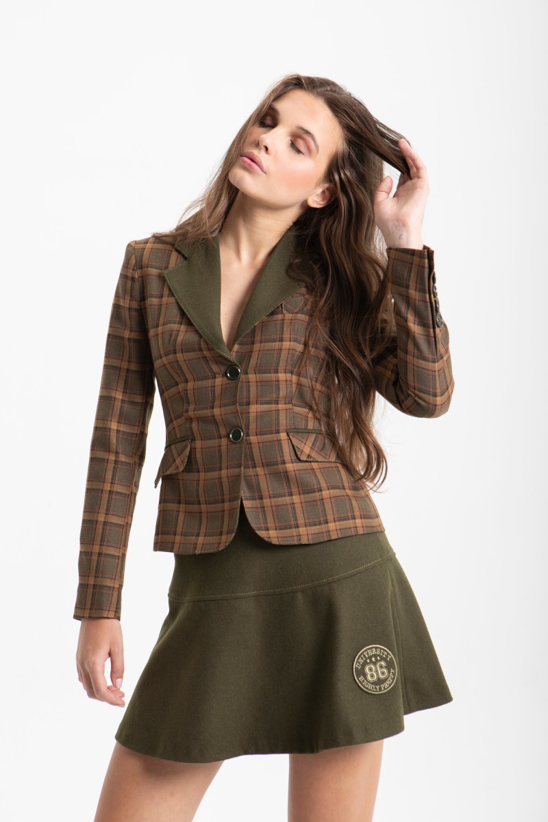 CHAQUETA CUADRO VERDE