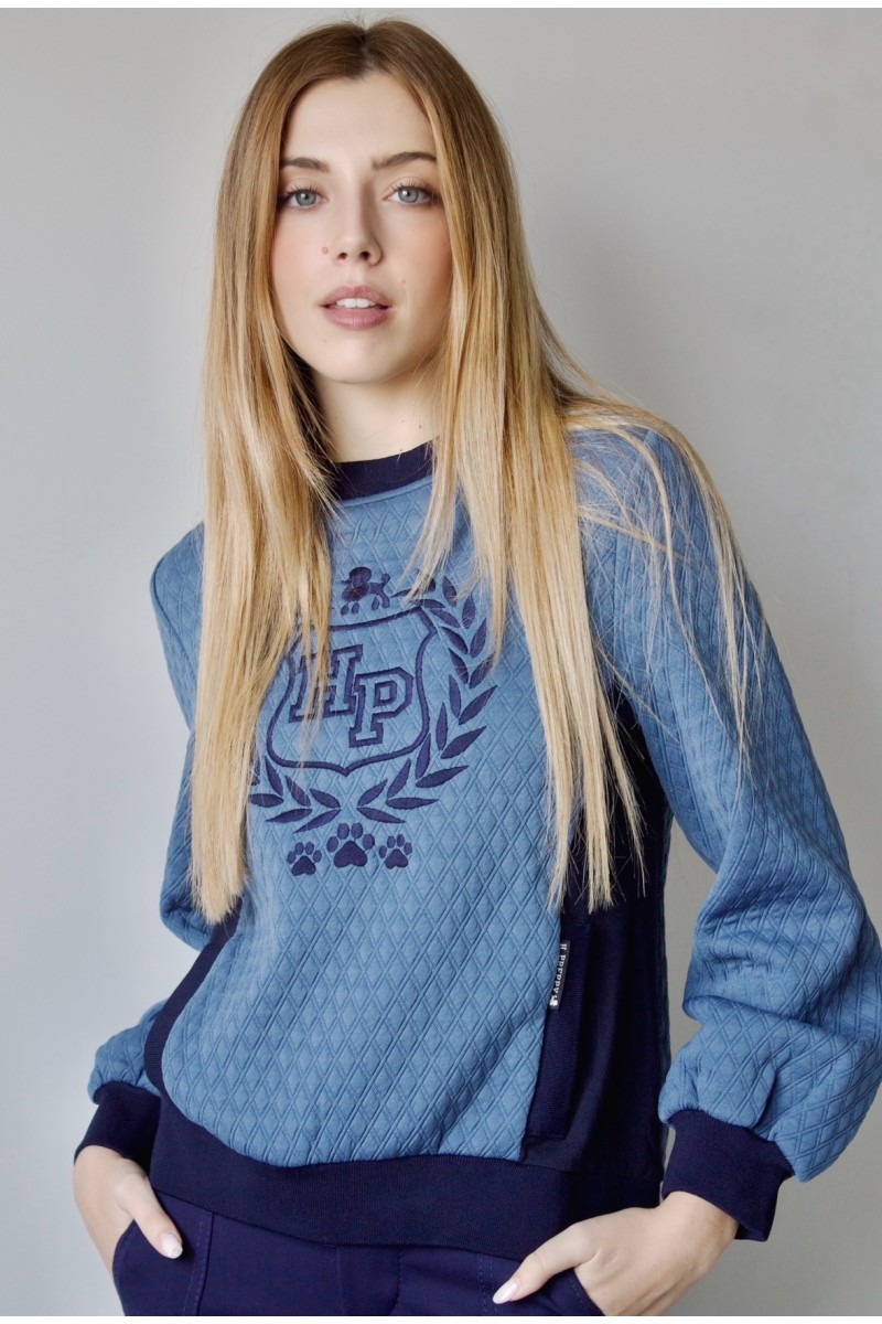 SUDADERA ACOLCHADA ESCUDO AZUL