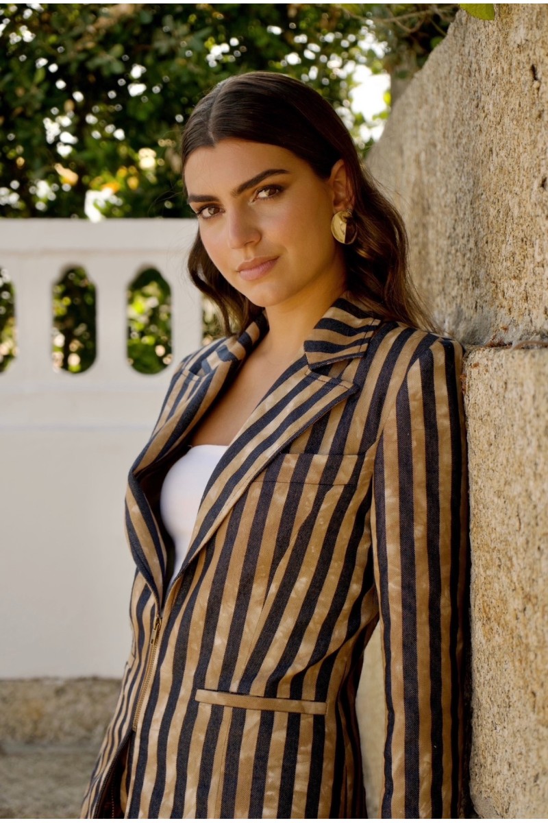 CHAQUETA CREMALLERA RAYAS