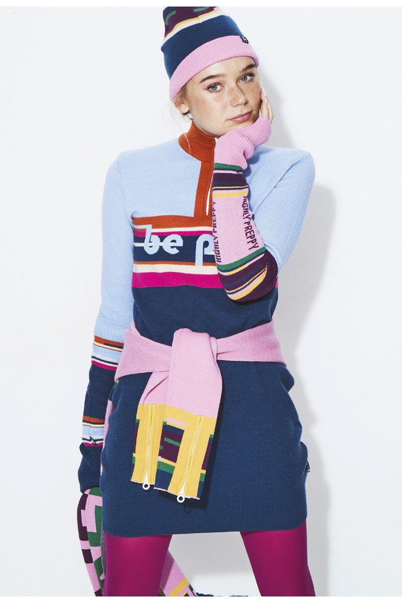 VESTIDO COLOR BLOCK MARINO